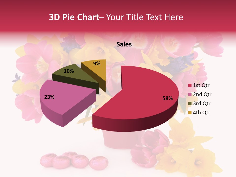 Narcissus White Vase PowerPoint Template