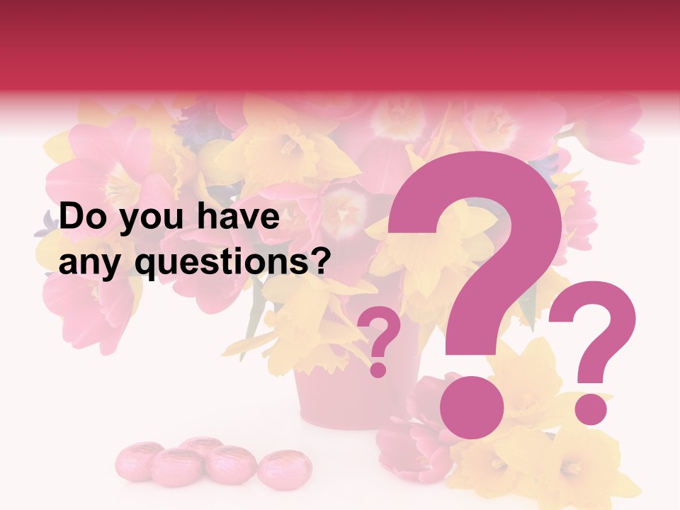 Narcissus White Vase PowerPoint Template