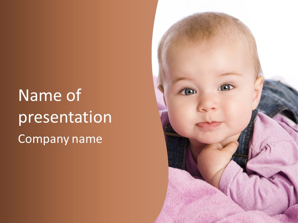 Isoliert Little Krabbelt PowerPoint Template