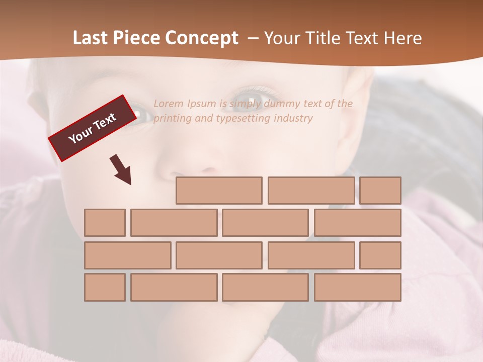 Isoliert Little Krabbelt PowerPoint Template