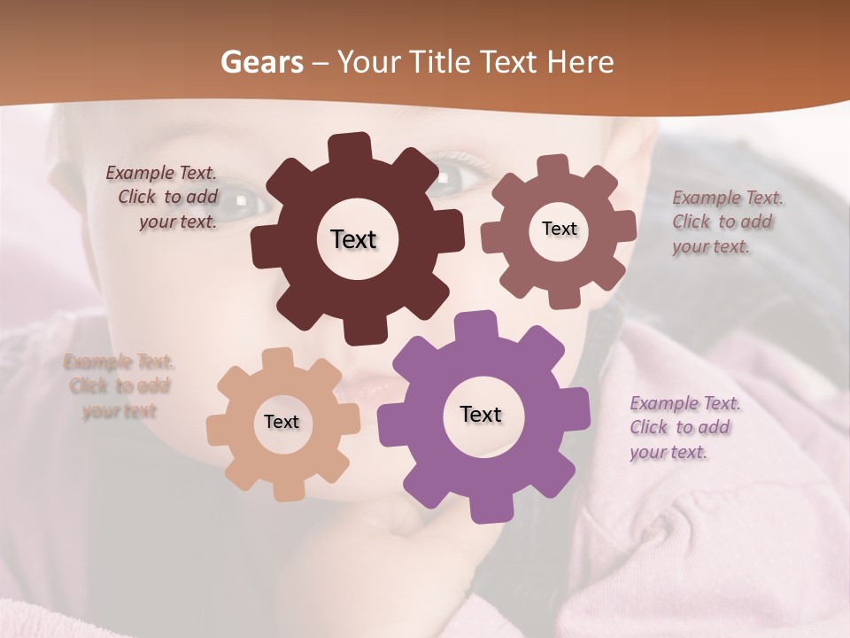 Isoliert Little Krabbelt PowerPoint Template