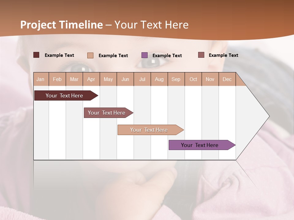 Isoliert Little Krabbelt PowerPoint Template