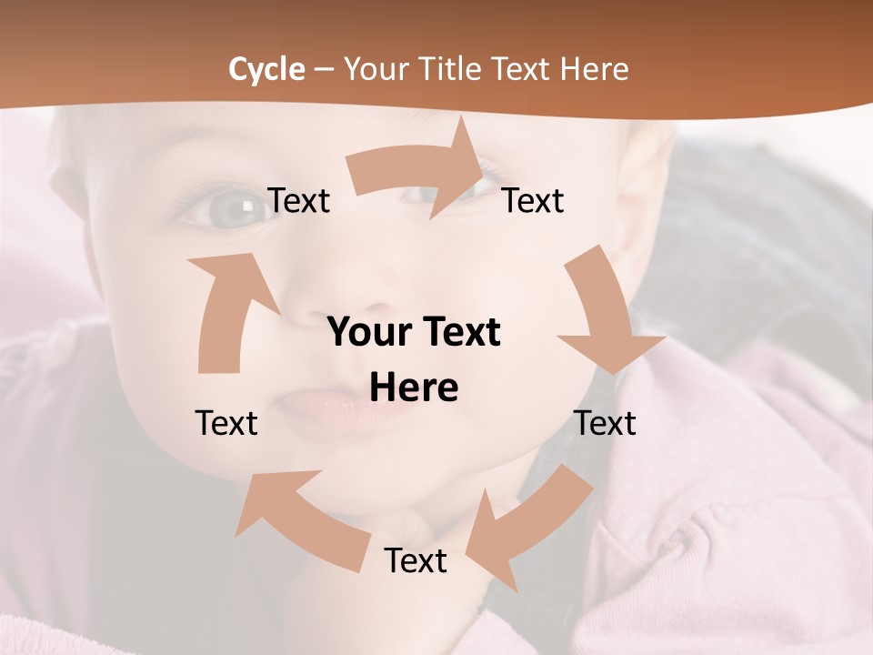 Isoliert Little Krabbelt PowerPoint Template