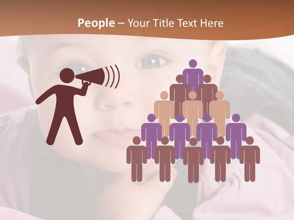 Isoliert Little Krabbelt PowerPoint Template