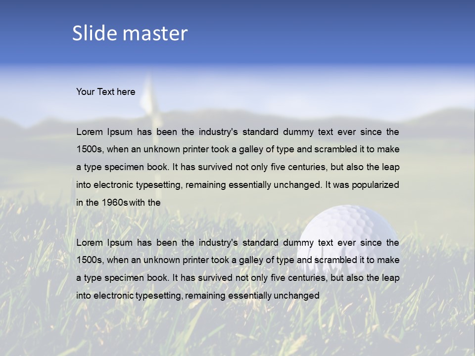 Course Grass Sport PowerPoint Template