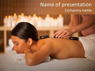 Masseuse Lying  PowerPoint Template