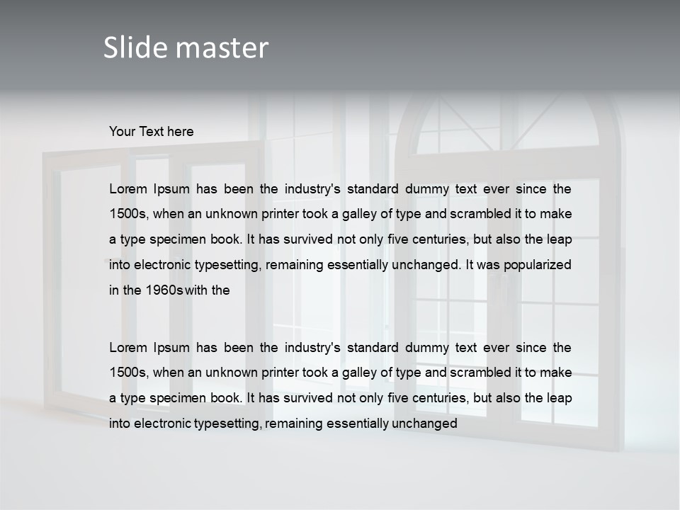 Bia Okno Architektura PowerPoint Template