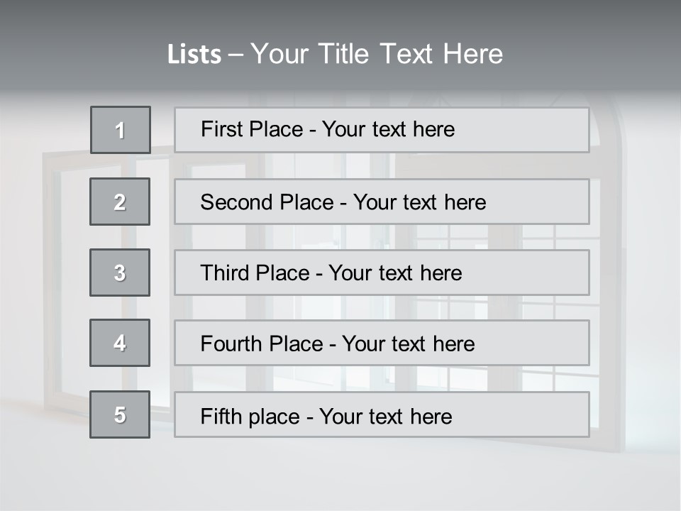 Bia Okno Architektura PowerPoint Template