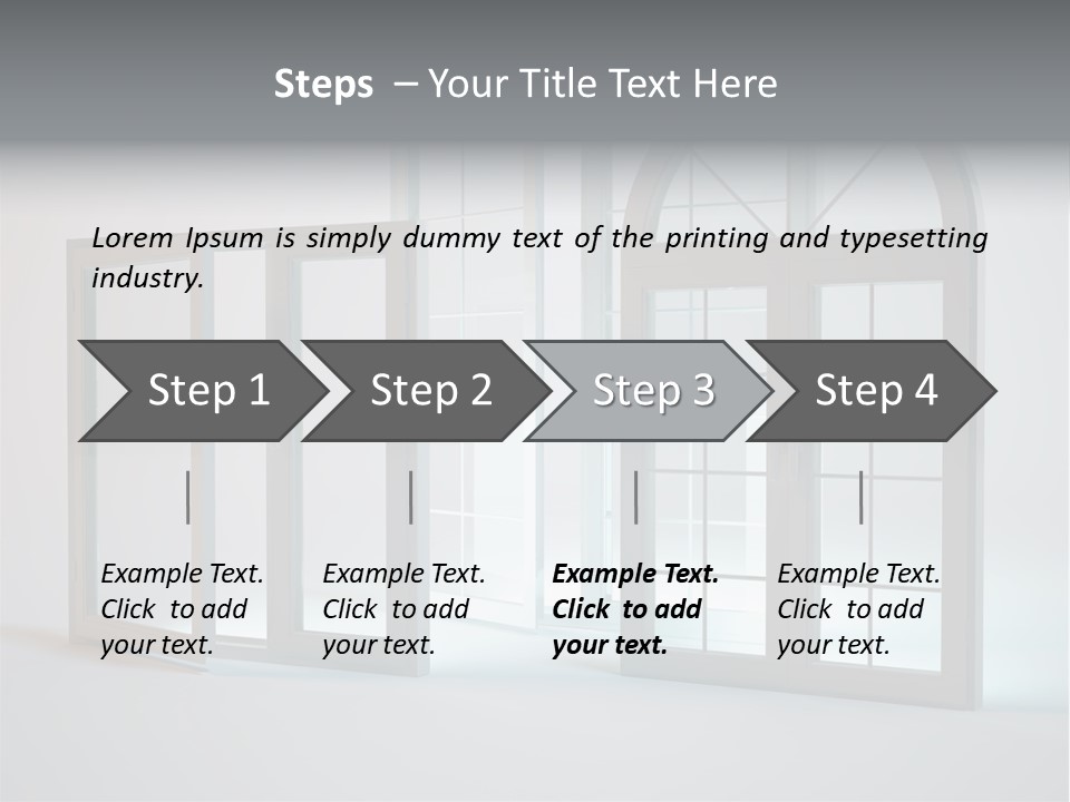 Bia Okno Architektura PowerPoint Template