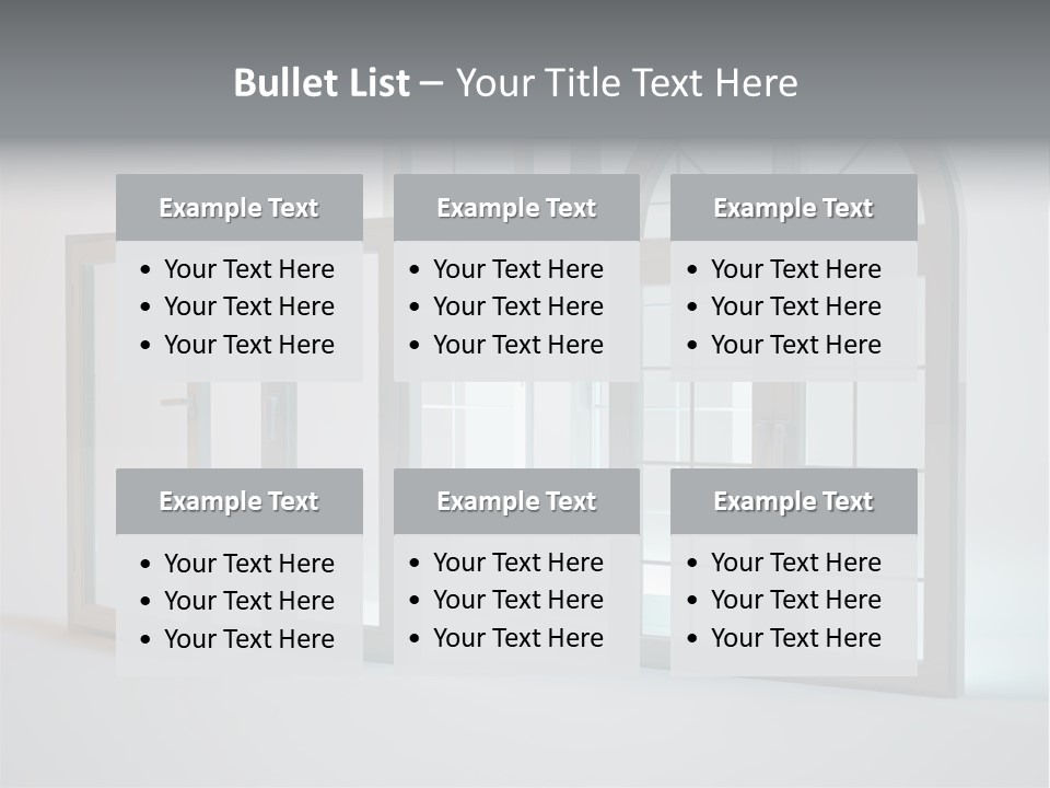 Bia Okno Architektura PowerPoint Template
