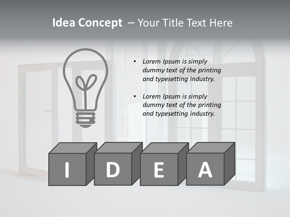 Bia Okno Architektura PowerPoint Template