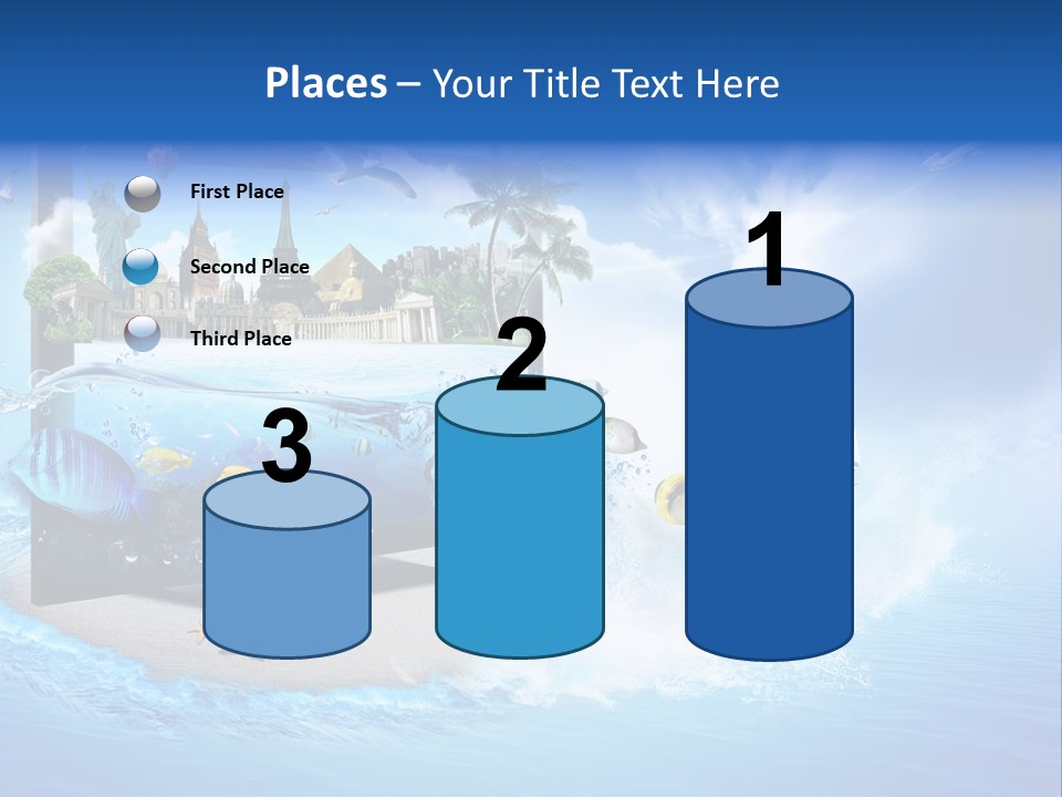 Lcd Eiffel Objects PowerPoint Template