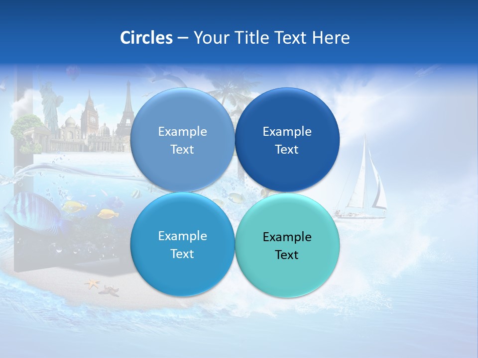 Lcd Eiffel Objects PowerPoint Template