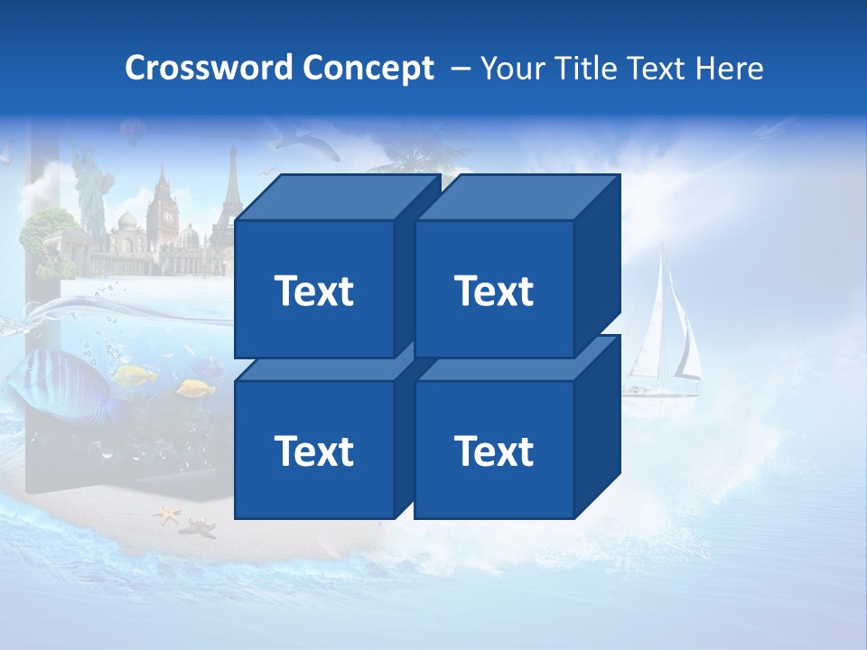 Lcd Eiffel Objects PowerPoint Template