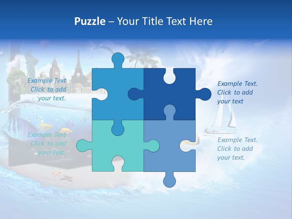 Lcd Eiffel Objects PowerPoint Template