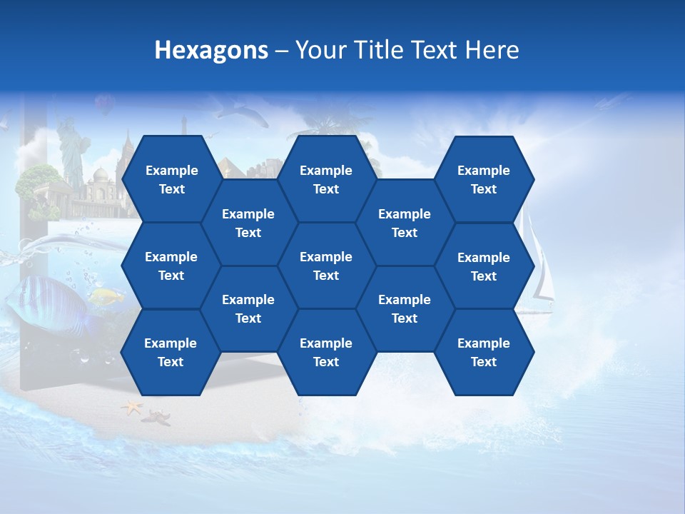 Lcd Eiffel Objects PowerPoint Template