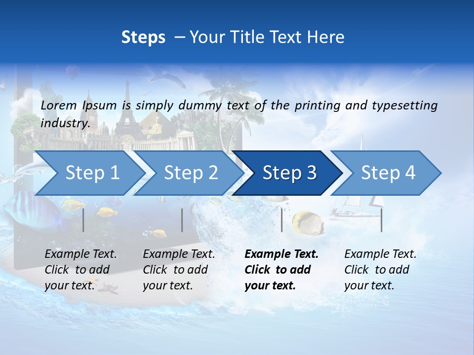 Lcd Eiffel Objects PowerPoint Template