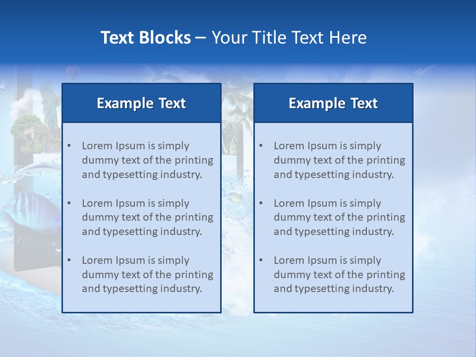 Lcd Eiffel Objects PowerPoint Template