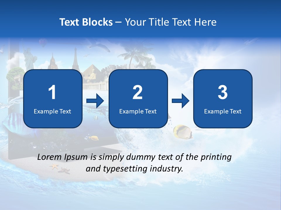 Lcd Eiffel Objects PowerPoint Template