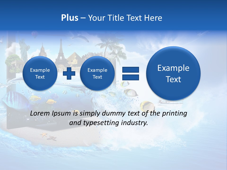 Lcd Eiffel Objects PowerPoint Template