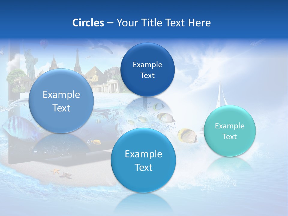 Lcd Eiffel Objects PowerPoint Template