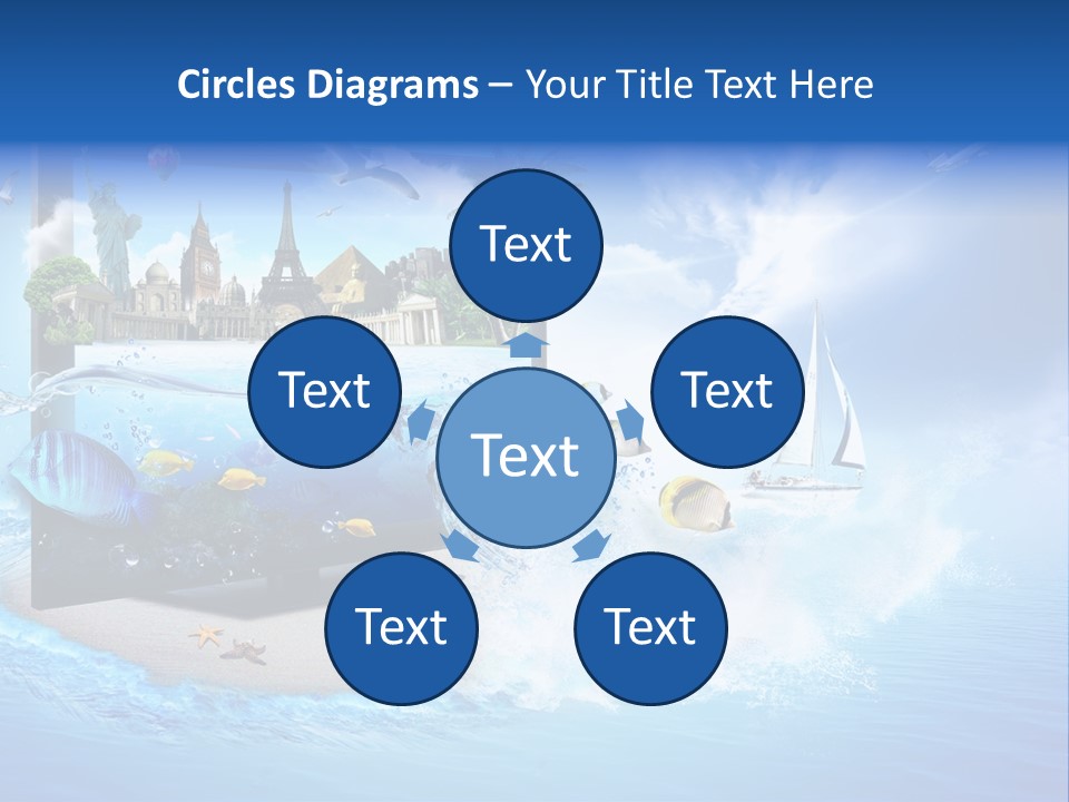 Lcd Eiffel Objects PowerPoint Template