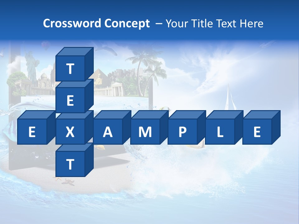 Lcd Eiffel Objects PowerPoint Template