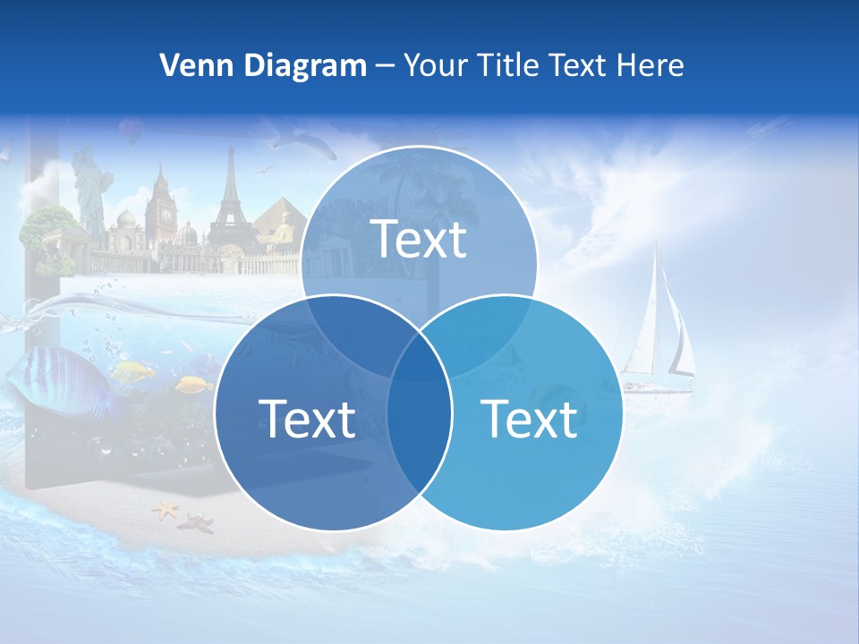 Lcd Eiffel Objects PowerPoint Template