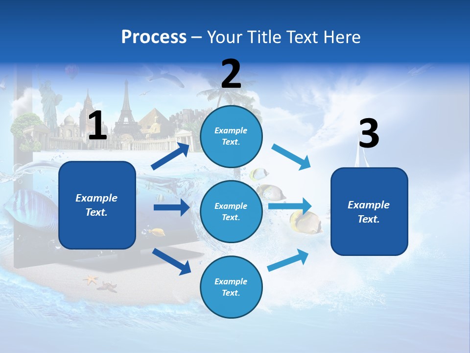 Lcd Eiffel Objects PowerPoint Template
