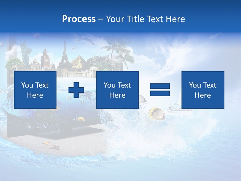 Lcd Eiffel Objects PowerPoint Template