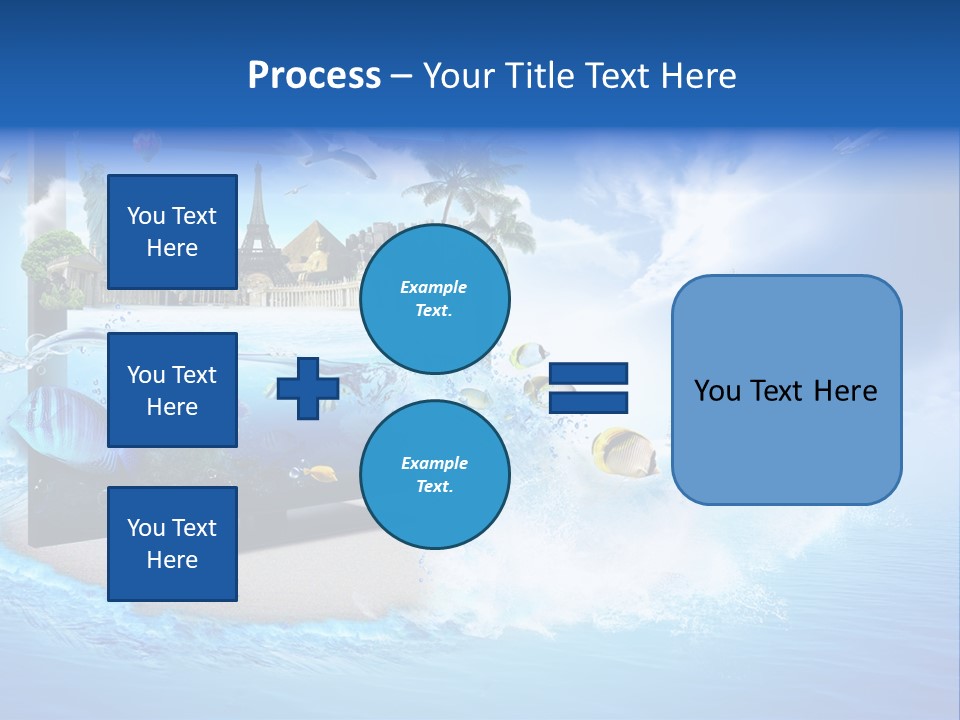 Lcd Eiffel Objects PowerPoint Template