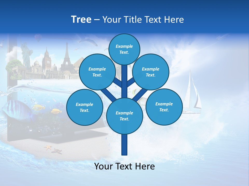 Lcd Eiffel Objects PowerPoint Template