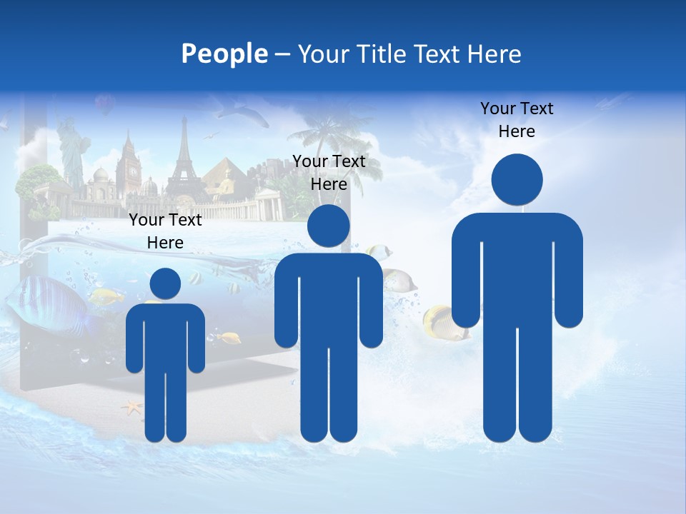 Lcd Eiffel Objects PowerPoint Template