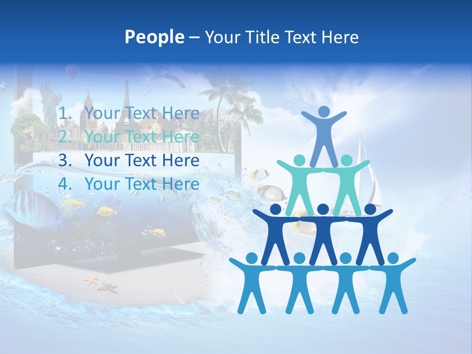 Lcd Eiffel Objects PowerPoint Template