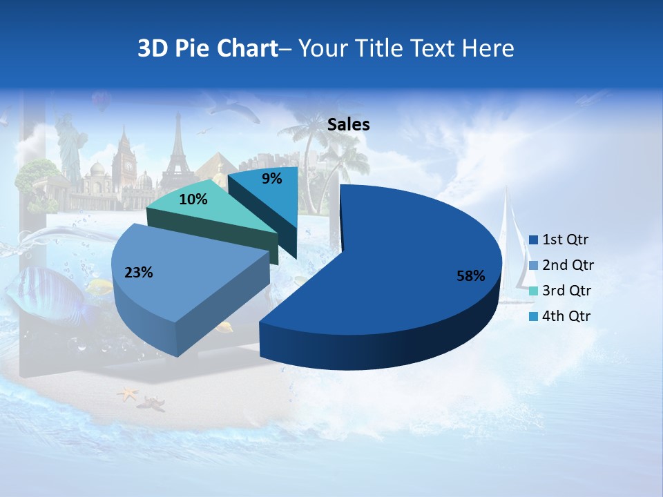 Lcd Eiffel Objects PowerPoint Template