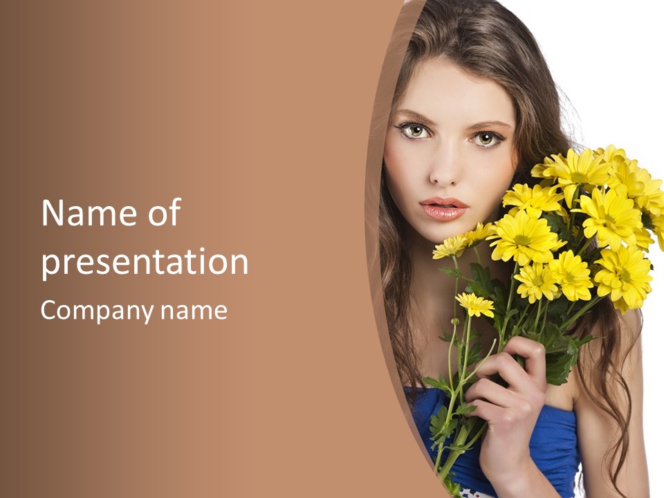 Portrait Closeup Bouquet PowerPoint Template