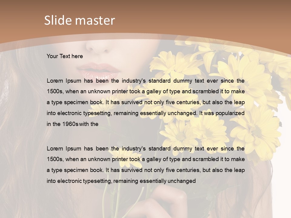 Portrait Closeup Bouquet PowerPoint Template