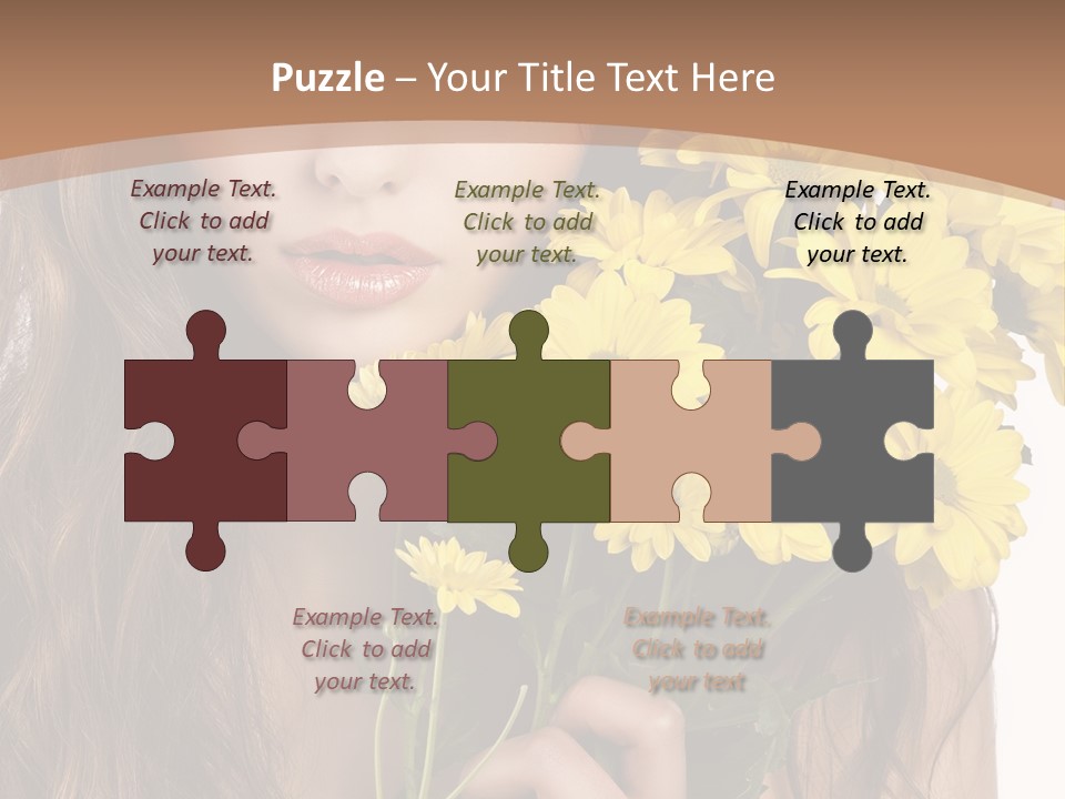 Portrait Closeup Bouquet PowerPoint Template