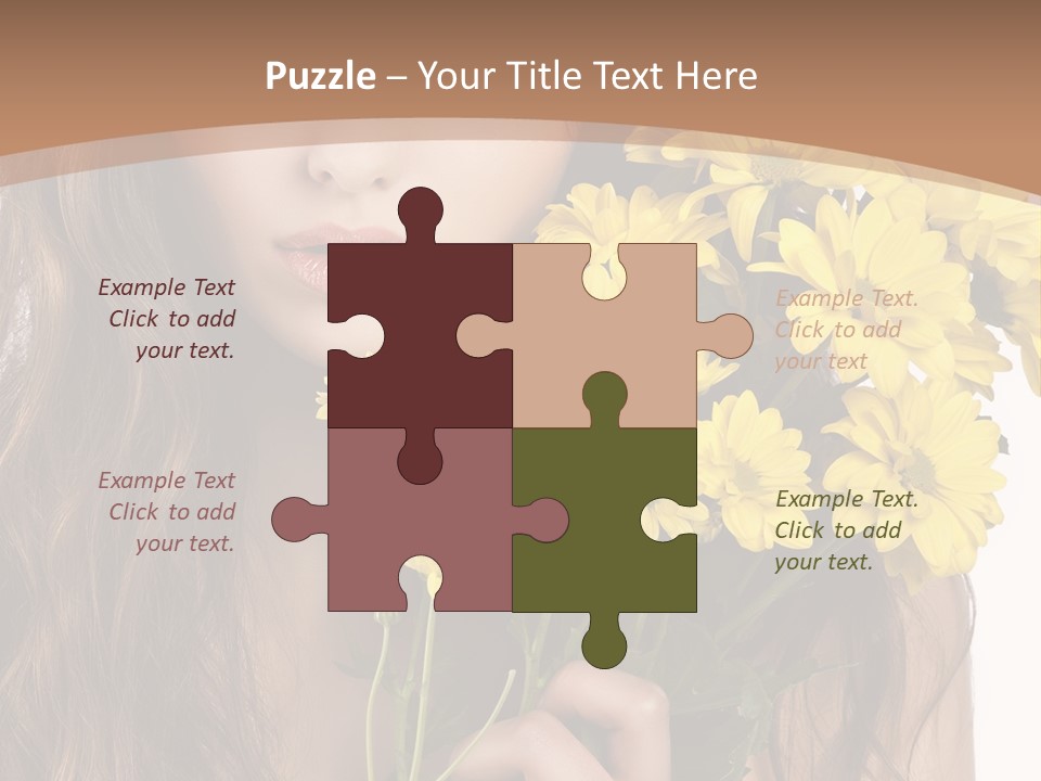 Portrait Closeup Bouquet PowerPoint Template