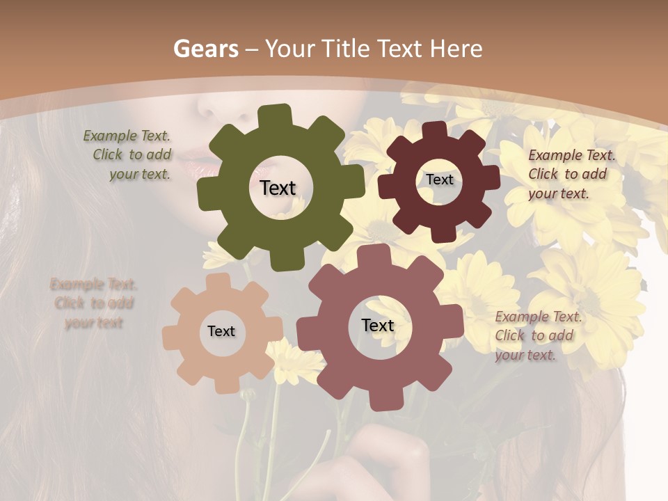 Portrait Closeup Bouquet PowerPoint Template