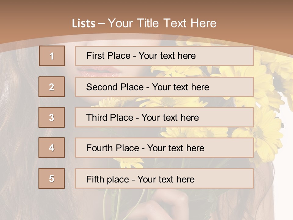 Portrait Closeup Bouquet PowerPoint Template