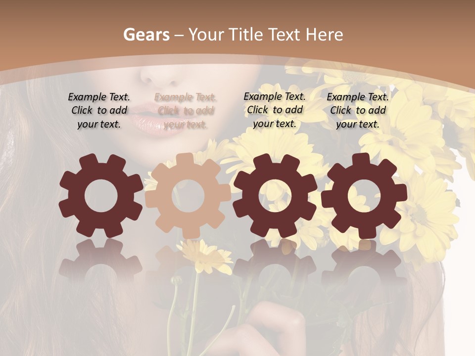 Portrait Closeup Bouquet PowerPoint Template