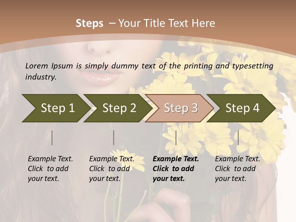 Portrait Closeup Bouquet PowerPoint Template