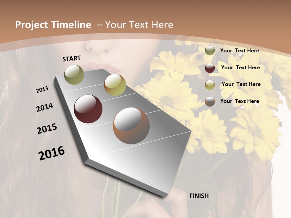 Portrait Closeup Bouquet PowerPoint Template