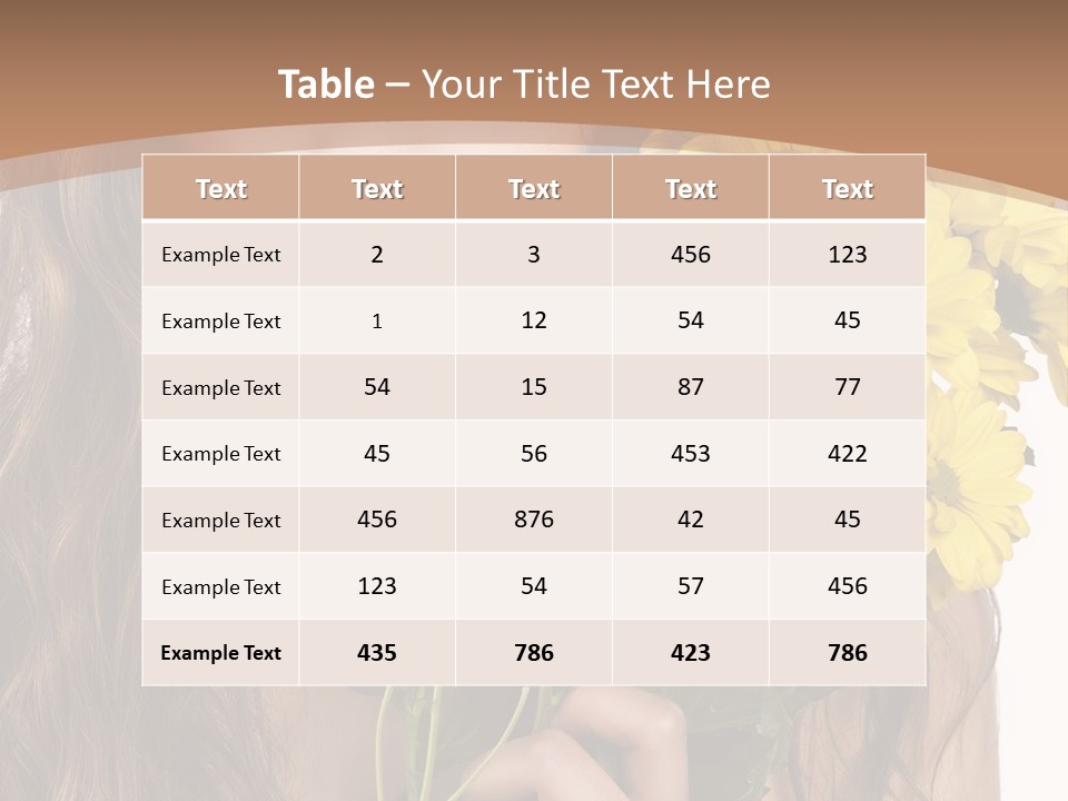 Portrait Closeup Bouquet PowerPoint Template