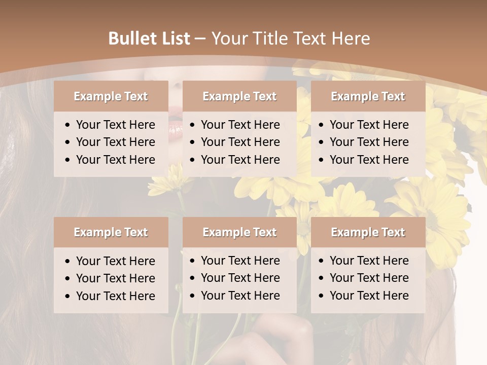 Portrait Closeup Bouquet PowerPoint Template