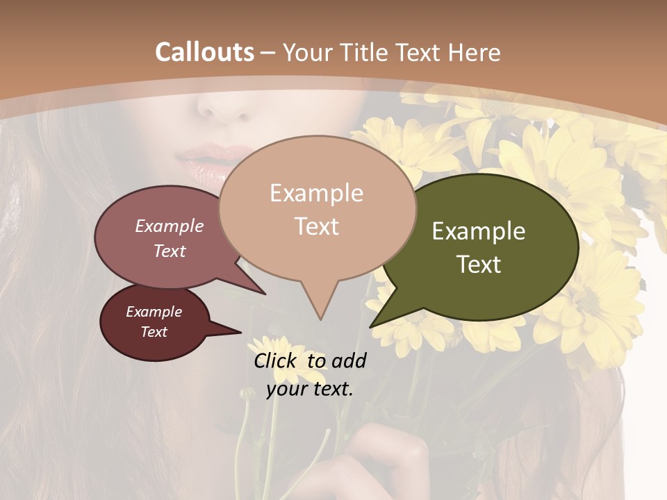 Portrait Closeup Bouquet PowerPoint Template