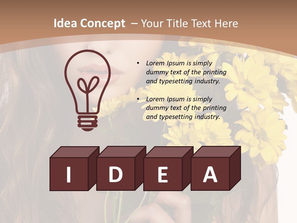 Portrait Closeup Bouquet PowerPoint Template