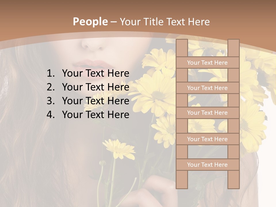 Portrait Closeup Bouquet PowerPoint Template