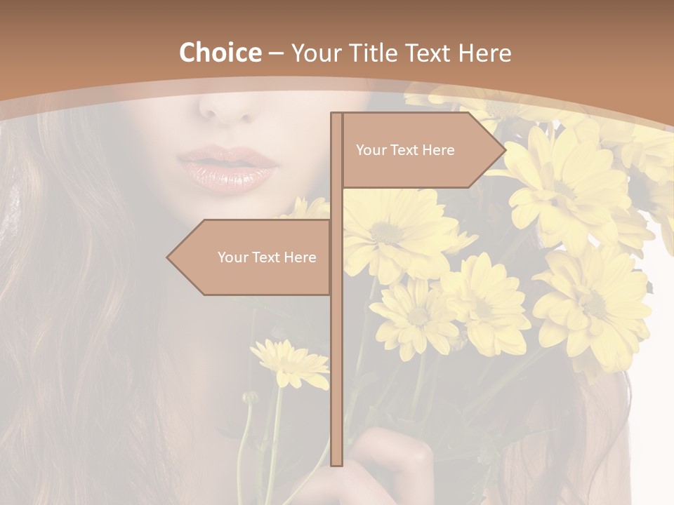 Portrait Closeup Bouquet PowerPoint Template